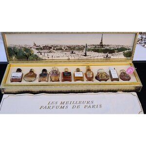 Set of 10 Vintage LES MEILLEURS PARFUMS DE PARIS Miniature Perfume